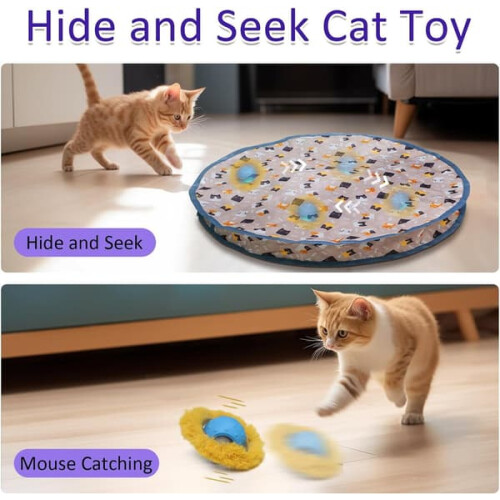 Interactive cat ball toy for quick rolling 2