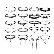 Black Velvet Choker Necklace Gothic Style 20 pcs