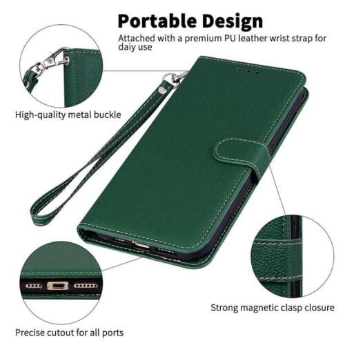 iPhone 11 PU Leather Wallet Case Wine Red 2