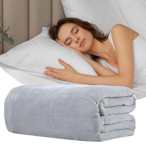 Cooling Blanket Microfiber Flannel Silver 1 Pack 2
