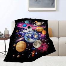 Galaxy Astronautti Avaruusviltti Pehmeä Fleece-viltti 50x60