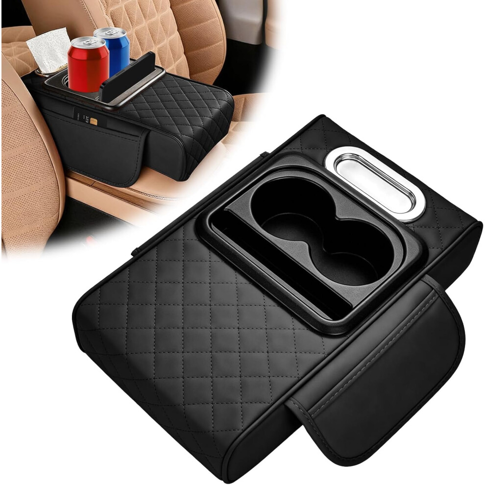 Pu Leather Car Armrest Box Mat 5-In-1 Center Console Cover 962125946901