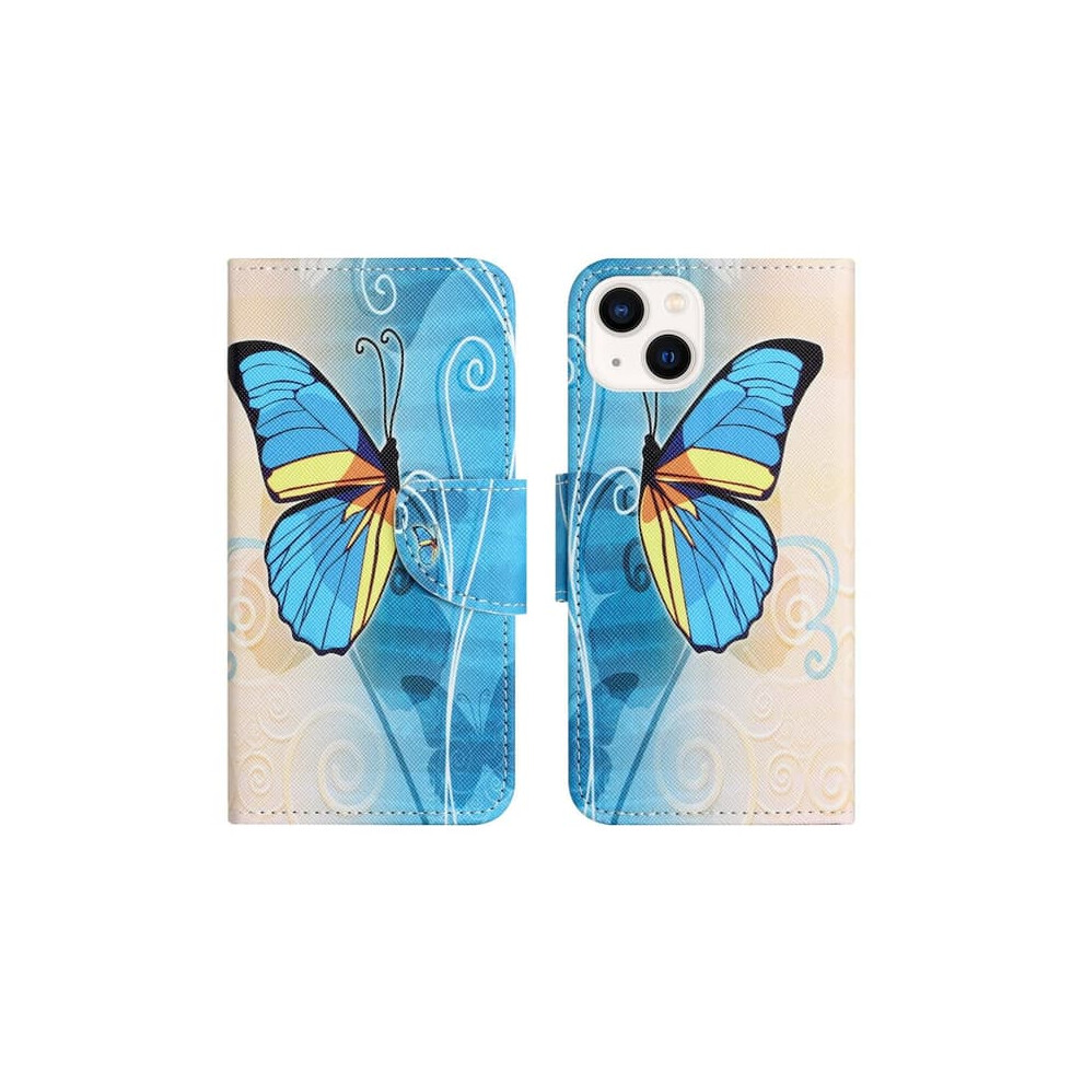 Iphone 15 Plus Wallet Case Butterfly Blue 900223037824