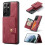 iPhone 14 case with stand and card pockets red slim 1