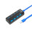 Concentrador USB 3.0 de 4 puertos, expansor de datos portátil negro 2