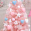 Pink Mini Christmas Tree with LED Snowflake Star 24 inch 6
