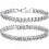 Men's Cuban Chain Bracelet Silver 21cm 2 pcs 1