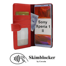 Skimblocker wallet case for Sony Xperia 1 II red