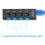 Concentrador USB 3.0 de 4 puertos, expansor de datos portátil negro 7