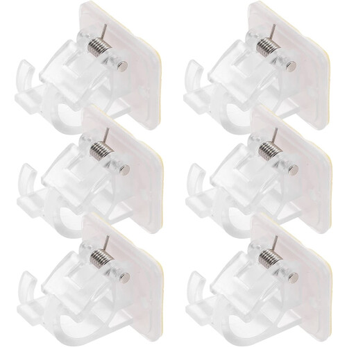 Magnetiska gardinstångsfästen, set om 6