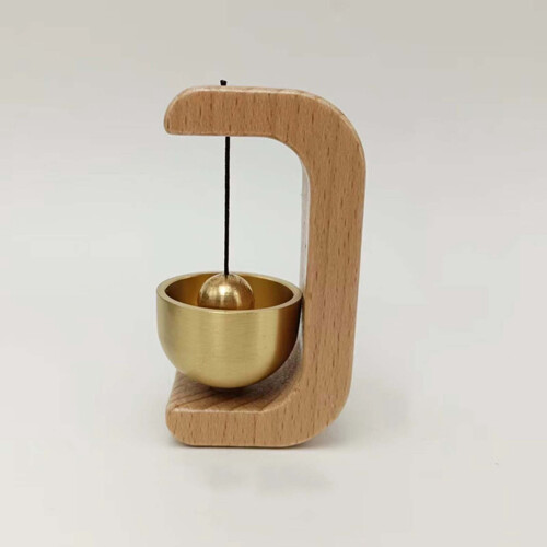 Brass Solid Wood Doorbell with Magnet 1pc 1