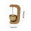 Brass Solid Wood Doorbell with Magnet 1pc 5