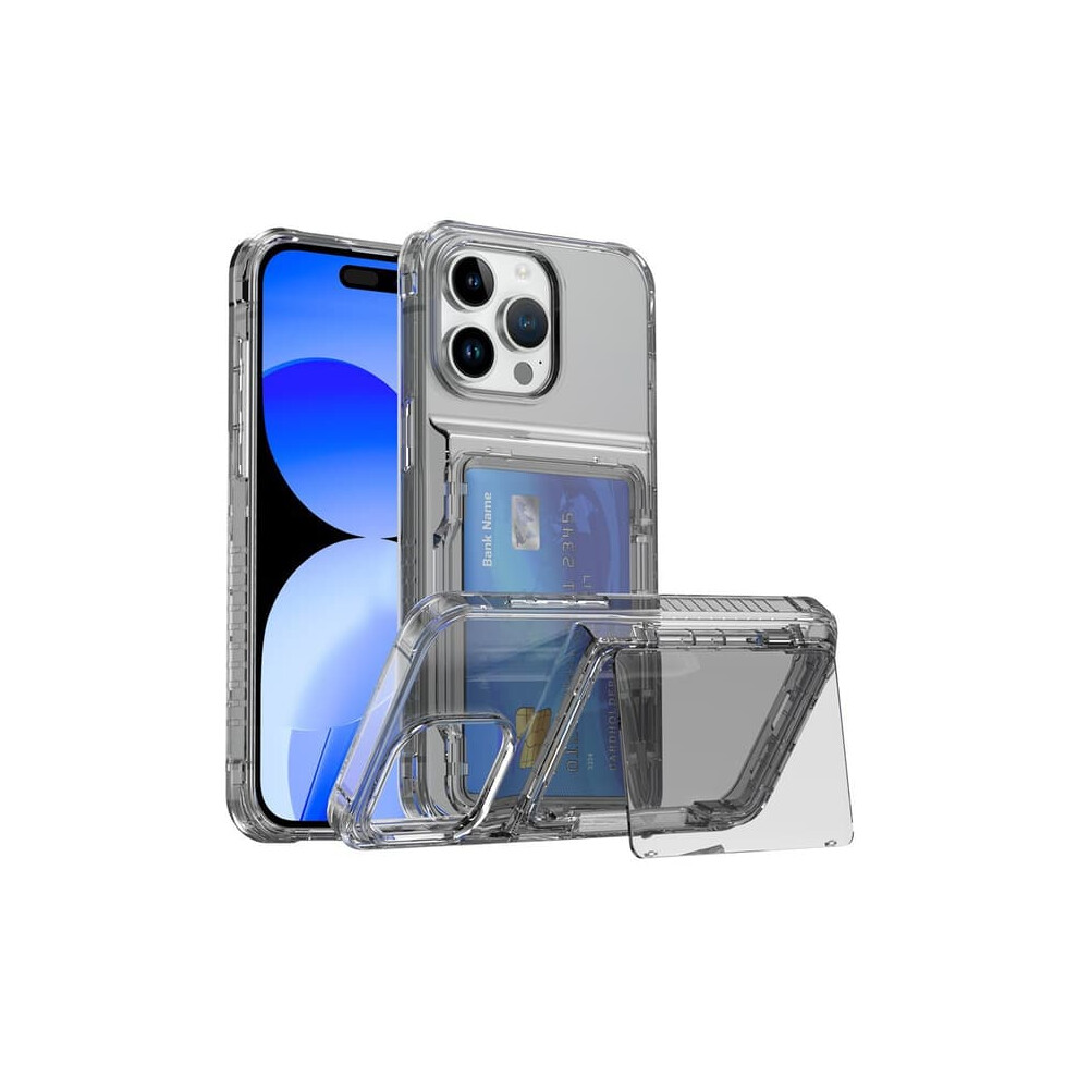 Iphone 16 Plus Clear Slim Hybrid Wallet Case 6.7 Inch Black 962029400905