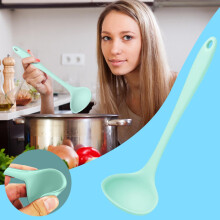 Silicone Soup Spoon Long Handle Heat Resistant 1 Piece