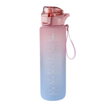 1000ml sportvattenflaska med sugrör för utomhusaktiviteter [JUNI] Rosa