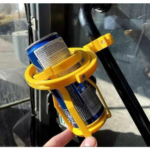 Gyroscopic Cup Holder Yellow 3D-Printed 2