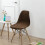 Dining chair cover solid brown without armrests 4 pcs 4