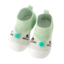 Calcetines infantiles informales con estampado de dibujos animados, color verde, talla 27 (2-2,5 años).