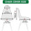 Dining chair cover solid brown without armrests 4 pcs 5