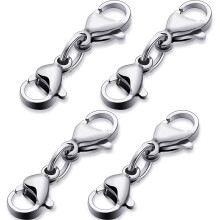 Karabiner-Verlängerung, silberfarben, 1,02 Zoll