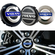 Volvo wheel center caps black 64mm 4-pack