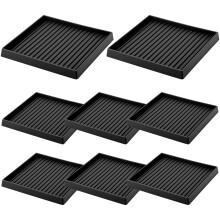 Rubberen meubelwieldoppen 5x5cm 8 stuks