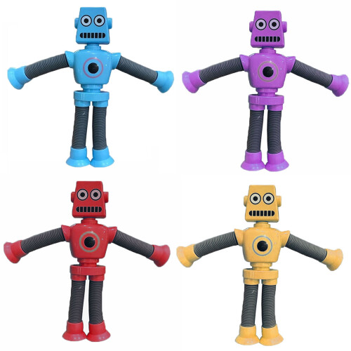 Pop Tubes Sensoriske Fidget-leker Robot Pull Stretch 12 stk