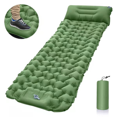 Self-Inflating Camping Mattress Olive Green Single