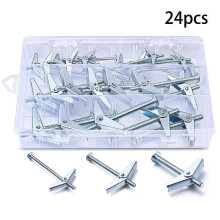 Kit de boulons et écrous papillon pour fixation sur cloison sèche (24 pièces)