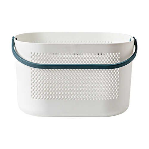 Panier de douche en plastique bleu avec poignées (1 pièce) 1