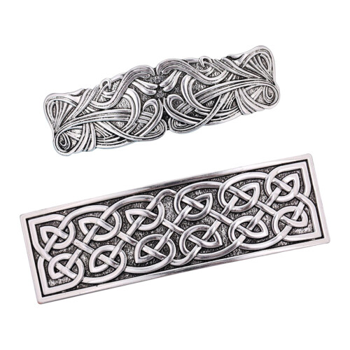 Hårspänne i metall i vintagestil, 2 st