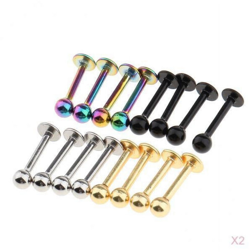 Τρύπημα Χειλιών Labret από Ανοξείδωτο Ατσάλι 32 τεμάχια