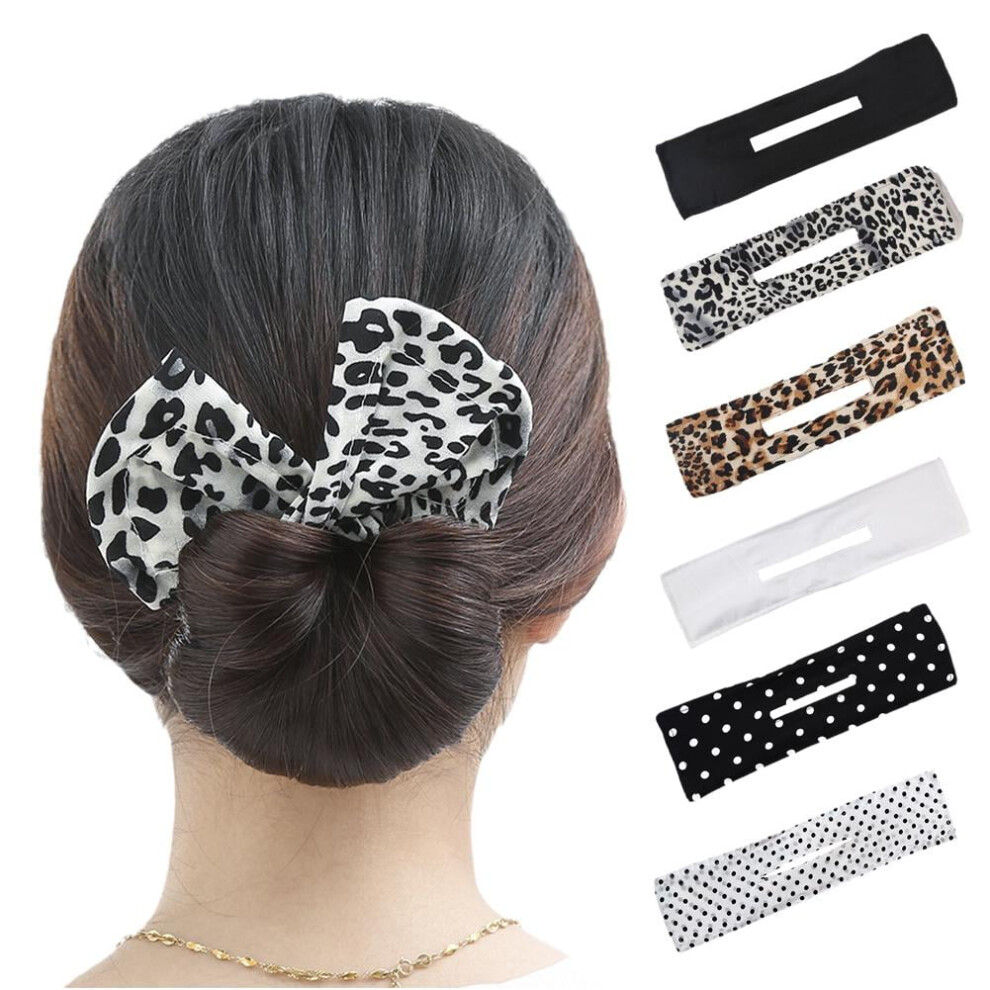 Black Lazy Hair Bun Rotating Twist Band