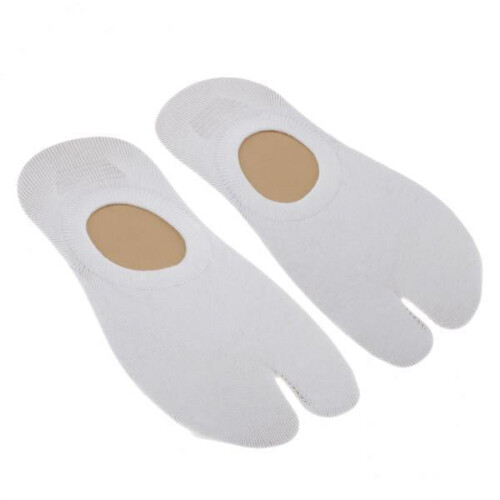Weiße Baumwoll-Bootssocken, Unisex, 2er-Pack