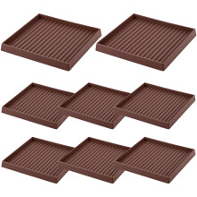 Rubberen meubelwieldoppen 5x5cm 8 stuks