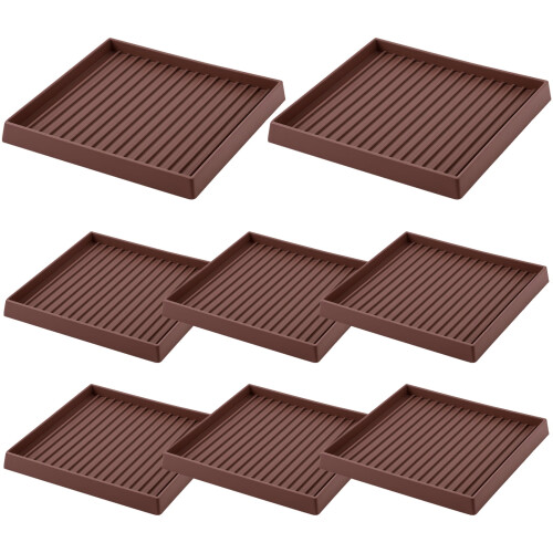Rubberen meubelwieldoppen 5x5cm 8 stuks