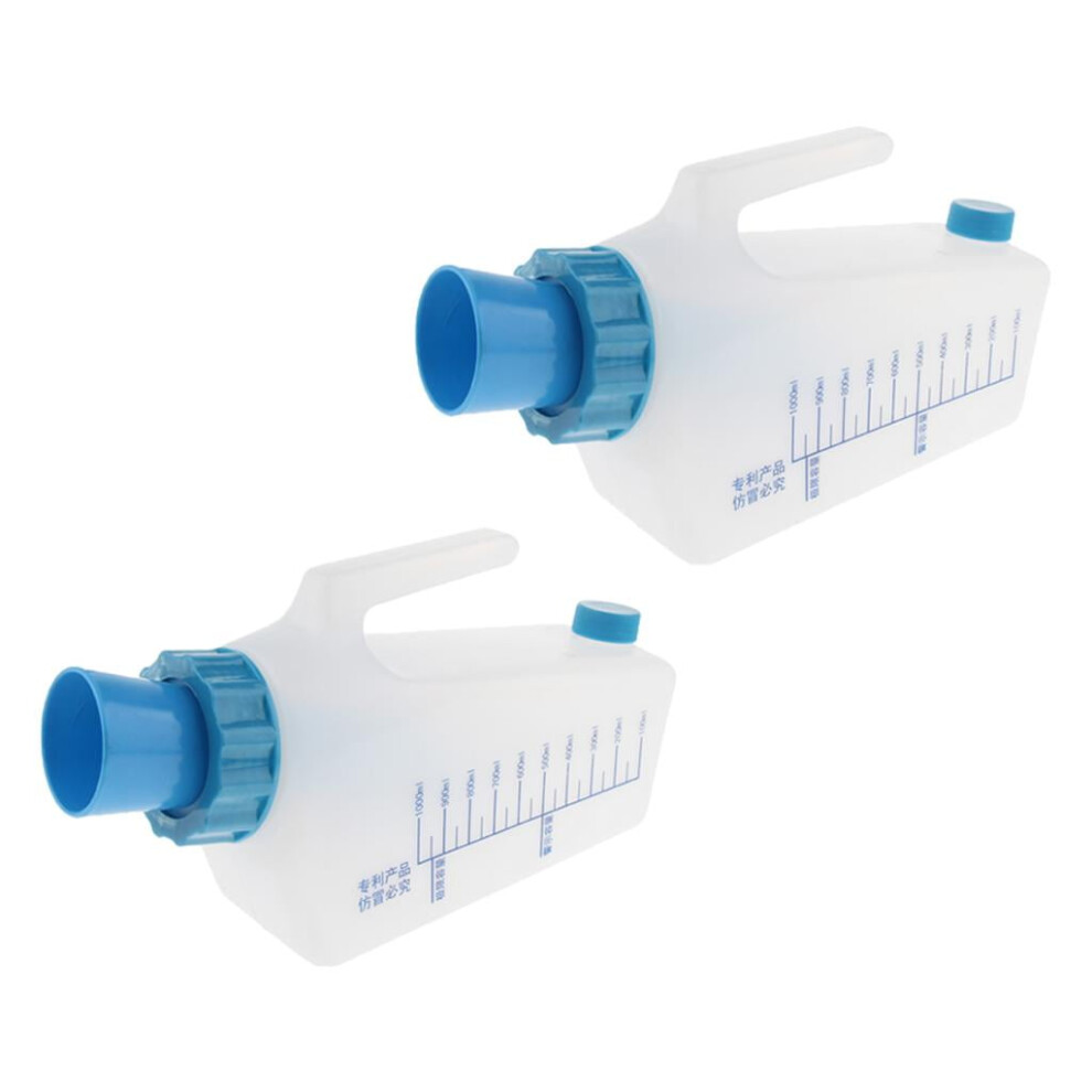 Spill-Proof Reusable Urinal Bottle for Boys 1000ml 2 Pack