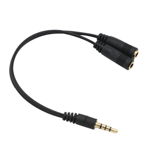 3,5 mm hoofdtelefoon-microfoon splitteradapter TRS naar TRRS CTIA Y