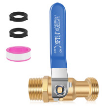 3/4" NPT buitenaansluiting met 3/4" GHT buitendraad, zwaar uitgevoerd