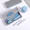 Txmfgh frosted striped pencil case large capacity 3