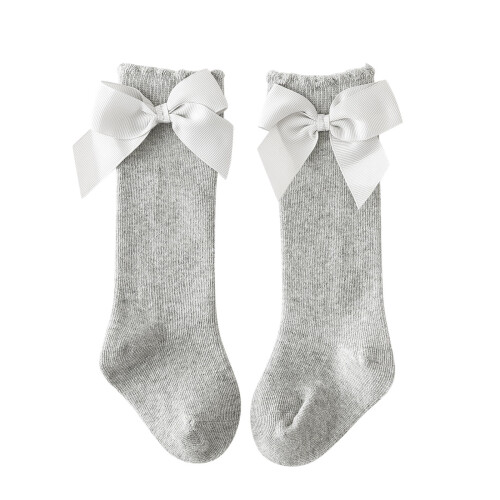 Chaussettes mi-mollet unies pour bébés filles