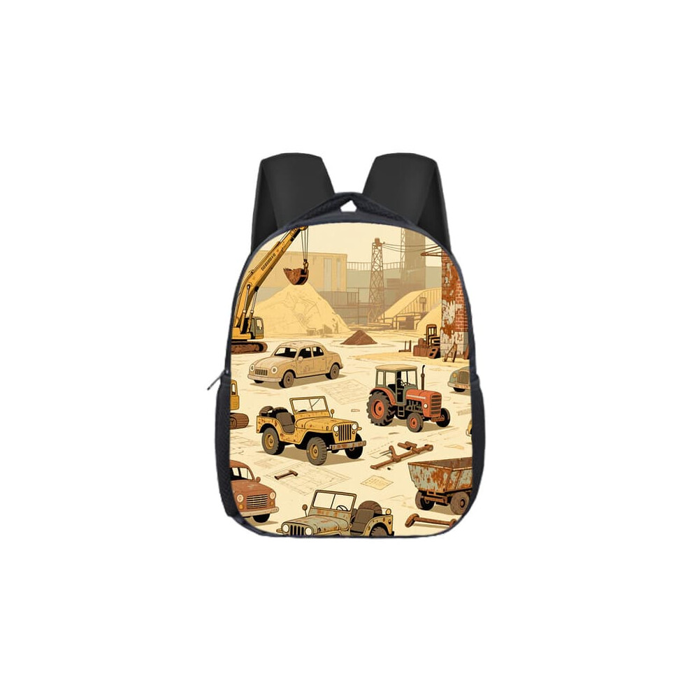 Excavator School Bag for Kids Cartoon Backpack Large