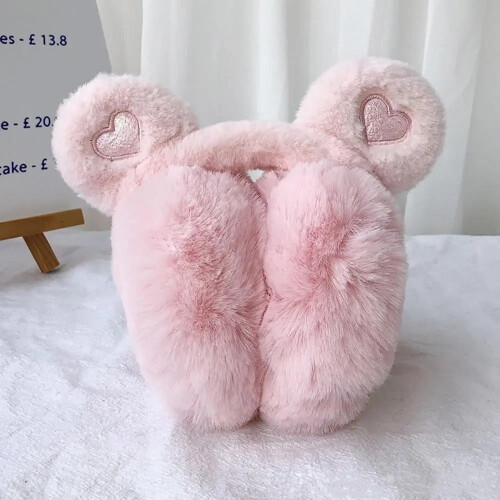 Ακουστικά Bear Ears για Γυναίκες Κορίτσια Παιδιά Λούτρινα Ζεστά Πτυσσόμενα