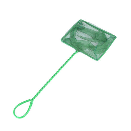Rede de pesca para aquário, malha fina verde, 25 cm (10 polegadas)