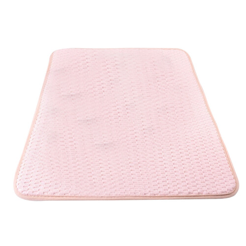 Tapete de secagem de louça em microfibra rosa claro 14,96 x 19,69 polegadas