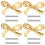 Brass bow drawer knobs gold butterfly 2 pcs 1