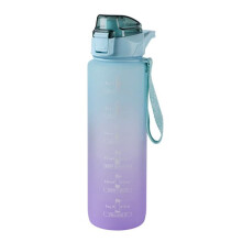 Sports Water Bottle with Straw 1000ml Green
