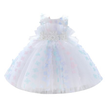 Abito da ballo bianco per bambine di 4-5 anni