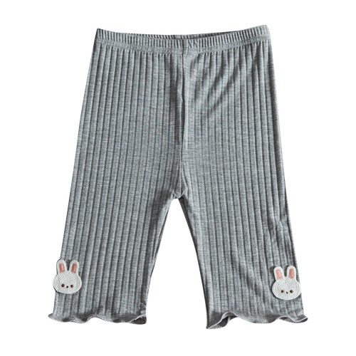 AVTOIFY Mädchen-Sommer-Hasenshorts, dunkelgrau, mittellang
