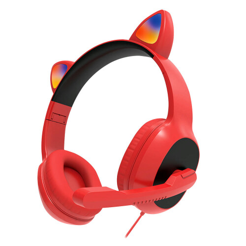 Foldable gaming headset with mic for desktop and smartphone
